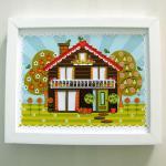 'Folk House' A4 Unframed Pr..