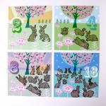 'Double Bunnies' A4 Unframe..