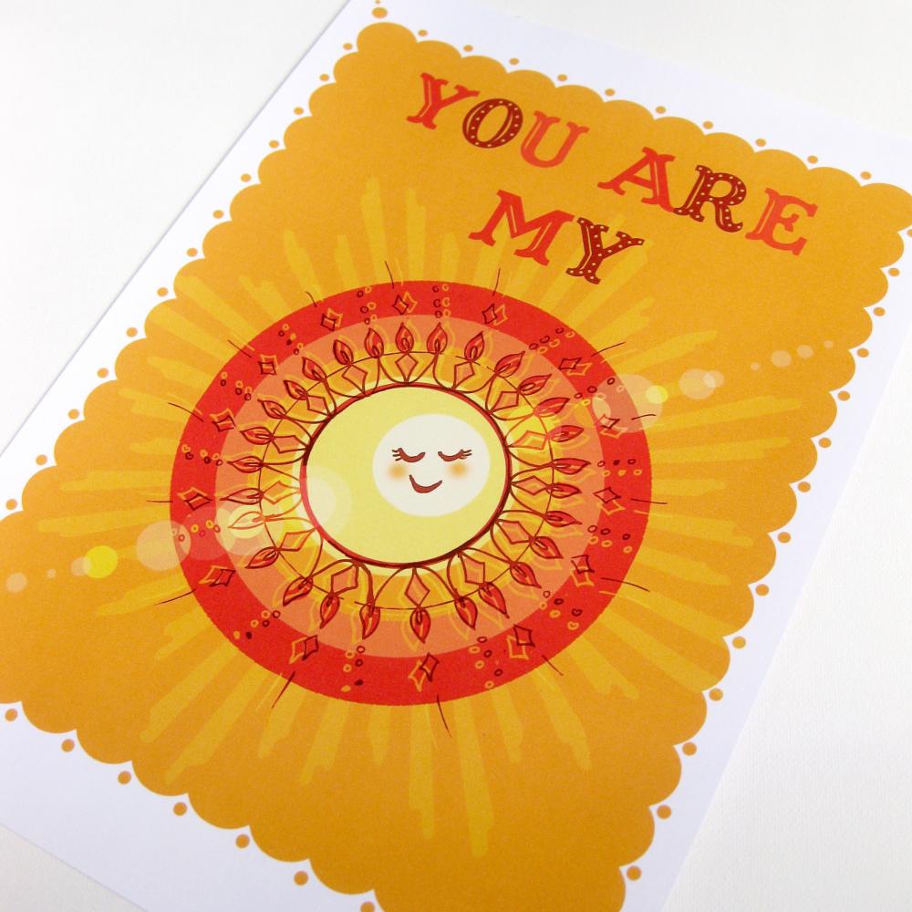 'My Sunshine' A4 Unframed Print