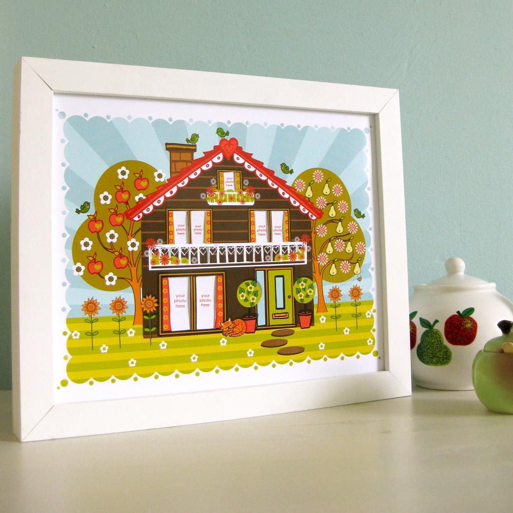 'Folk House' A4 Unframed Print