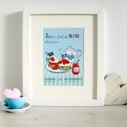 'Big Decisions' 7x5" Mounted Illustration Print