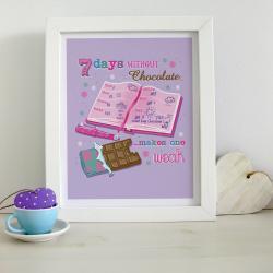 A4 Unframed Illustration Print '7 Days'