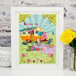A4 Unframed Illustration Print 'Living The Dream'